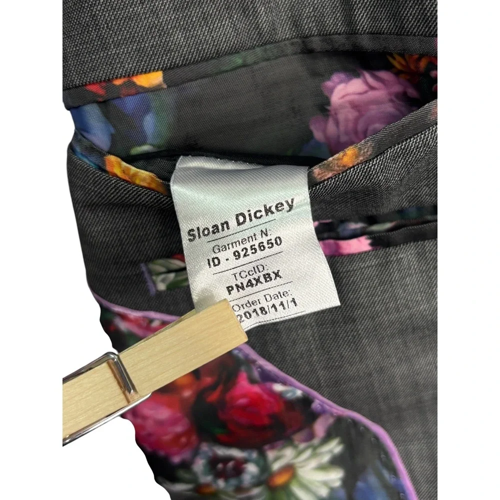 Trunk Club Custom 38R 34x32 Gray Sharkskin Bespoke 2pc Pant Suit Wool Slim